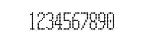 5×12数字点阵字体 ddN512AA0019