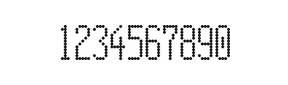 5×12数字点阵字体 ddN512AA0026