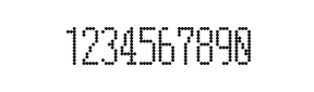 5×12数字点阵字体 ddN512AA0028
