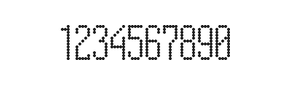 5×12数字点阵字体 ddN512AA0034