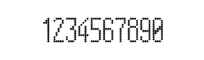 5×12数字点阵字体 ddN512AA0039
