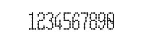 5×12数字点阵字体 ddN512AA0042