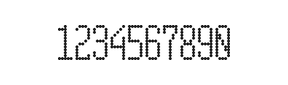 5×12数字点阵字体 ddN512AA0043