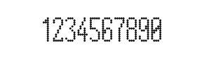 5×12数字点阵字体 ddN512AA0044