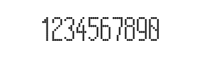 5×12数字点阵字体 ddN512AA0046