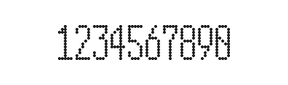 5×12数字点阵字体 ddN512AA0048