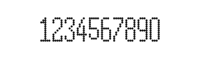 5×12数字点阵字体 ddN512AA0050
