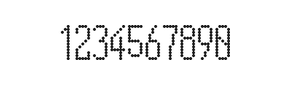 5×12数字点阵字体 ddN512AA0051