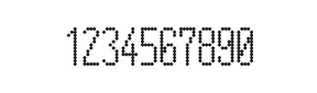 5×12数字点阵字体 ddN512AA0052