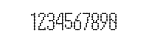 5×12数字点阵字体 ddN512AA0056