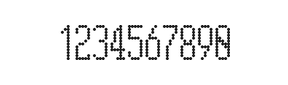 5×12数字点阵字体 ddN512AA0058