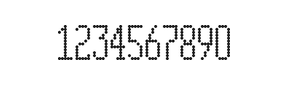 5×12数字点阵字体 ddN512AA0062