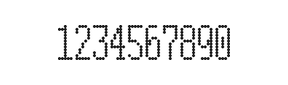 5×12数字点阵字体 ddN512AA0063