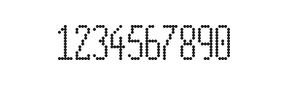 5×12数字点阵字体 ddN512AA0065
