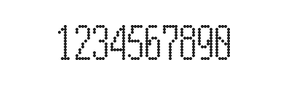 5×12数字点阵字体 ddN512AA0069