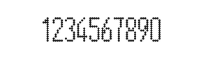 5×12数字点阵字体 ddN512AA0072