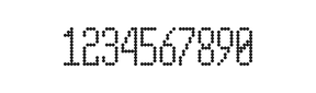 5×12数字点阵字体 ddN512AA0075