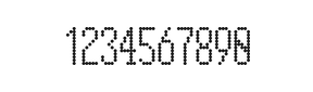 5×12数字点阵字体 ddN512AA0077