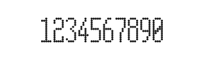 5×12数字点阵字体 ddN512AA0081
