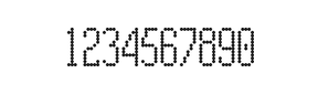 5×12数字点阵字体 ddN512AA0082