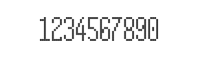 5×12数字点阵字体 ddN512AA0083