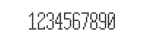 5×12数字点阵字体 ddN512AA0089