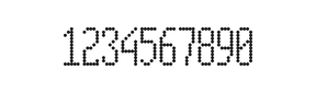 5×12数字点阵字体 ddN512AA0091