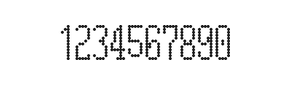 5×12数字点阵字体 ddN512AA0092