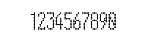 5×12数字点阵字体 ddN512AA0095