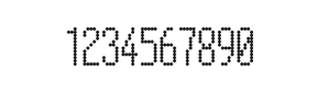5×12数字点阵字体 ddN512AA0100