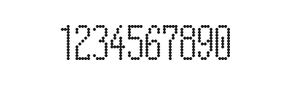 5×12数字点阵字体 ddN512AA0104
