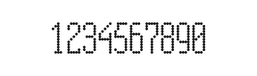 5×12数字点阵字体 ddN512AA0108