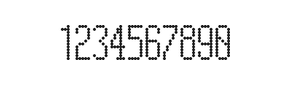 5×12数字点阵字体 ddN512AA0114