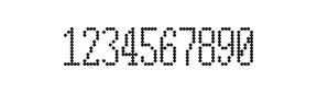 5×12数字点阵字体 ddN512AA0117