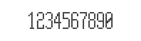 5×12数字点阵字体 ddN512AA0118