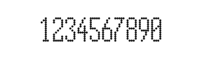 5×12数字点阵字体 ddN512AA0119