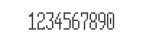 5×12数字点阵字体 ddN512AA0124