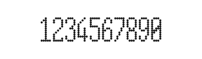 5×12数字点阵字体 ddN512AA0126