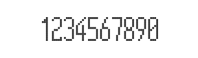 5×12数字点阵字体 ddN512AA0127