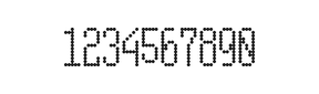 5×12数字点阵字体 ddN512AA0132