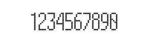 5×12数字点阵字体 ddN512AA0138