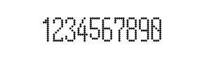 5×12数字点阵字体 ddN512AA0141