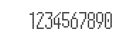 5×12数字点阵字体 ddN512AA0148