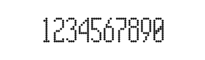 5×12数字点阵字体 ddN512AA0149