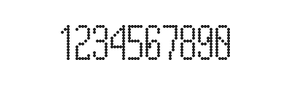 5×12数字点阵字体 ddN512AA0150