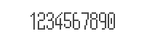 5×12数字点阵字体 ddN512AA0151