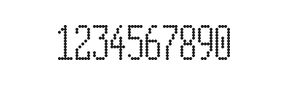 5×12数字点阵字体 ddN512AA0156