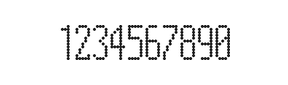 5×12数字点阵字体 ddN512AA0158