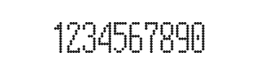 5×12数字点阵字体 ddN512AA0165