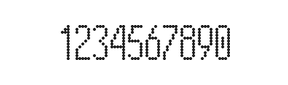 5×12数字点阵字体 ddN512AA0170